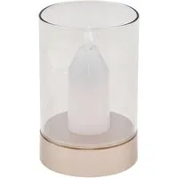 Lindby LED Tischlampe Lumana 10030580 Dimmbar Modern in Creme aus Glas 1-flammig Wohnzimmerleuchte
