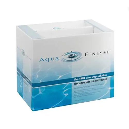 Aquafinesse VB Wasserpflege-Set für Whirlpools und Spas - Chlor Wasserpflege-Set mit 2x2 Liter Lösung, Desinfektionstabletten und Messbecher für eine einfache und effektive Pflege Ihres Whirlpools.