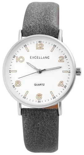 Excellanc Quarzuhr EX0354 - Armbanduhren mit strapazierfähigem Lederimitat-Band, perfekt für stilbewusste Männer und Frauen, die eine modische und praktische Uhr suchen.