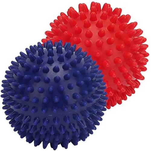 Casativo Massagebälle mit Noppen (2er-Set) – Igelbälle für Fussreflexzonen- & Nackenmassage – Stressabbau & Muskelentspannung