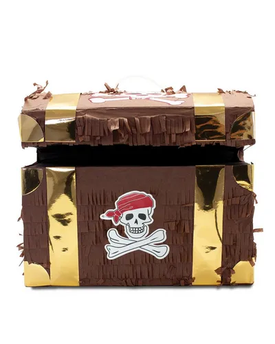 Party Factory Pinata Pinata Schatztruhe für Piraten Partys, geräumig & stabil