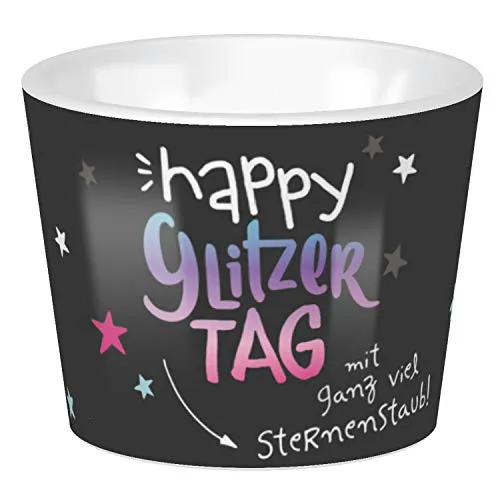 Sheepworld Hope und Gloria - 45392 - Eierbecher, Einhorn, Happy Glitzertag mit ganz viel Sternenstaub!, 4cm x 5cm, Porzellan, spülmaschinengeeignet …
