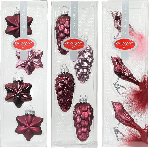 Inge-Glas Magic Formenset 11-teilig Traditional Glas-Baumschmuck Berry Kiss