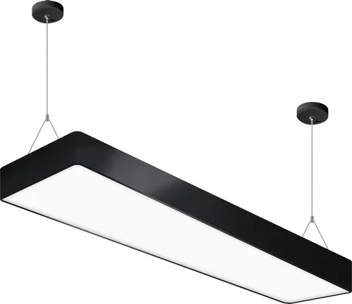 Moderne LED Hängeleuchte Schwarz 60 cm - Pendelleuchte für Esstisch - Elegante, längliche Pendelleuchte in Schwarz mit neutralweißem Licht (4100 K) für stilvolle Innenräume. Ideal für Esstische in Wohnzimmer, Küche oder Arbeitszimmer.