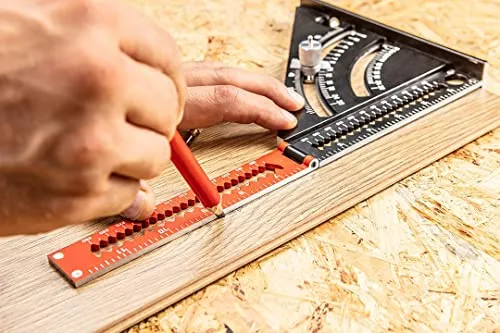 Linealwinkel aus Aluminium, 317 mm, mit Skala – professioneller Typ für mechanische Schreinerei