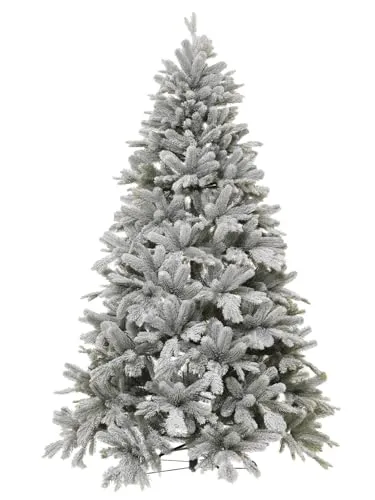 VIVANNO Künstlicher Weihnachtsbaum Nordmanntanne mit Schnee 210 cm hoch - Nussknacker - Authentischer künstlicher Weihnachtsbaum mit Schnee, 210 cm hoch, aus 100% Premium PE, nadelt nicht und ist ideal für Allergiker.