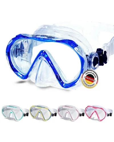 AQUAZON Taucherbrille BEACH, Schnorchelbrille für Kinder 7-12 Jahre, Silikon