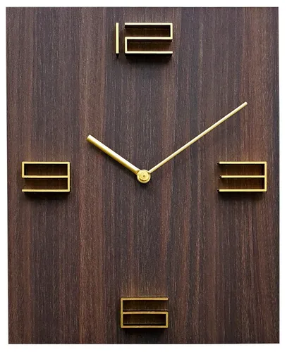 NEXTIME Wanduhr WT 2100 - Elegante Wanduhr mit Holzrahmen - Wohnaccessoires mit stilvollem Holzrahmen in Braun, perfekt für jede Wand und sorgt für ein warmes Ambiente.