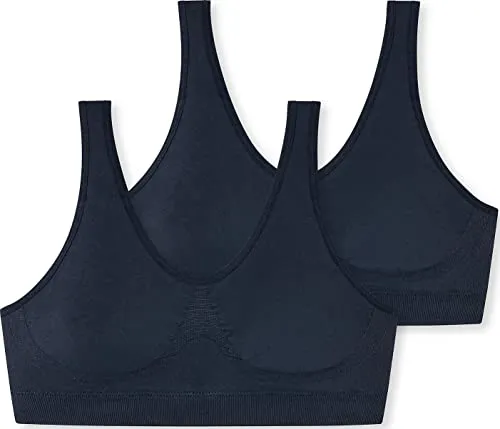 Schiesser Mädchen 2pack Bustiers Unterwäsche, Blau, 140 EU