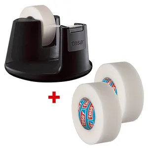 Tesa Klebeband-Abroller tesafilm invisible Schwarz Rollenbreite (max.): 19mm Rollenlänge (max.) 33m inkl. 3 Klebefilmrollen 33m