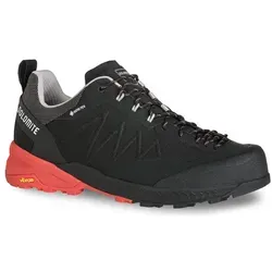 Dolomite Shoe m's Crodarossa Tech GTX black/fiery red (0840) 11.5 - Wanderschuhe für Herren, ideal für Zustieg und Klettern. Leicht, atmungsaktiv und wasserdicht dank GORE-TEX, mit Vibram-Sohle für besten Halt und Dämpfung.
