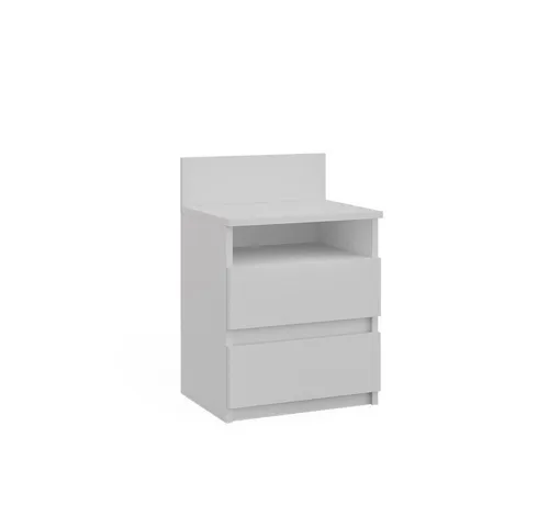 Vicco Nachtschrank Monty, Weiß, 39.6 x 59.1 cm - Nachtschränke mit 2 geräumigen Schubfächern und großzügiger Ablagefläche – ideal für eine stilvolle und praktische Schlafzimmerorganisation. Schneller Aufbau und pflegeleichte Oberfläche für langanhaltende Freude.