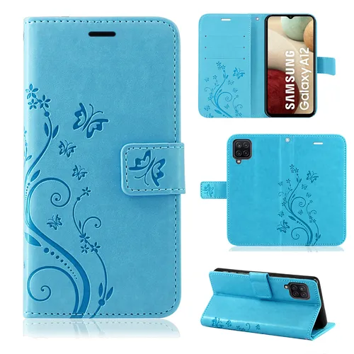 Handy Tasche für Samsung Galaxy A12 Hülle Case Flip Cover Etui Wallet Handyhülle