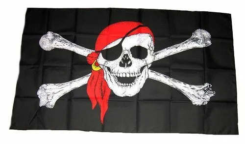 Flagge / Fahne Pirat Rotes Kopftuch Hissflagge 60 x 90 cm
