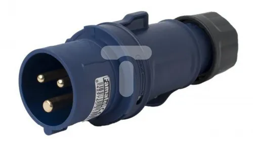 Produktbild Wtyczka przenośna 16A 3P 230V niebieska IP44 SpeedPRO 13200