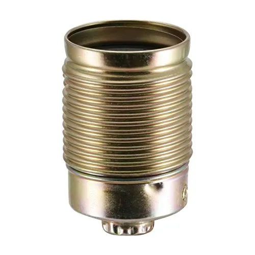 Lampen Metallfassung E27, vermessingt mit Außengewinde