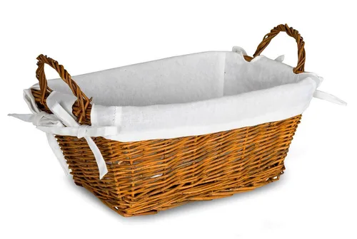 Levandeo® Aufbewahrungskorb, Flechtkorb Natur 32 x 19 cm Naturweide Korb Brotkorb Obstkorb