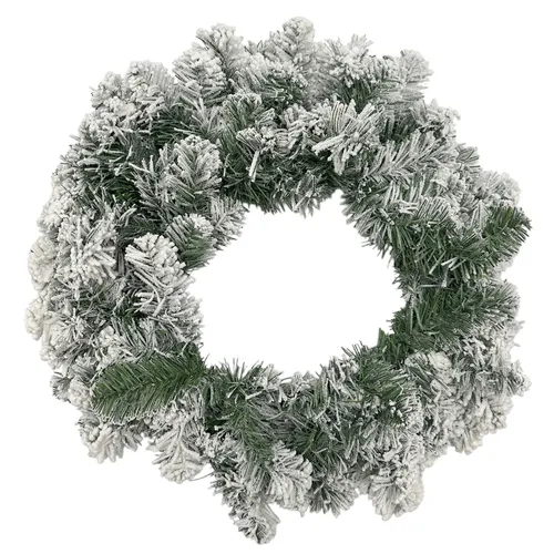 Künstlicher Türkranz Grün/Weiß verschneit Ø ca. 50 cm Weihnachten Advent Deko