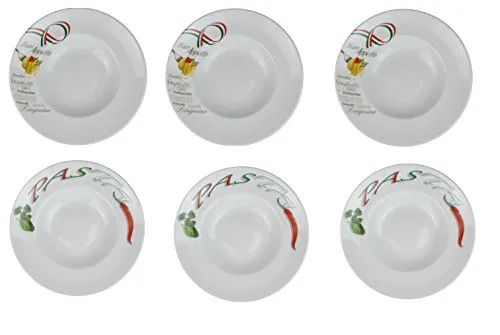Retsch Arzberg Pastateller (mit Dekor) mit Pastalöffel im Set Pasta/Ø 30cm (6er Set)