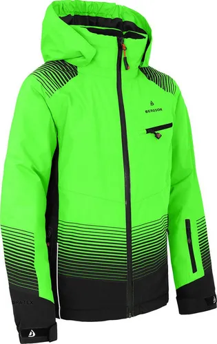 Bergson Skijacke VEIKO für Kinder – Gecko grün, Größe 116 - Funktionale Skijacke für Kinder, warm und stylisch. PFC-freie Imprägnierung für dauerhaften Wetterschutz. Ideal für winterliche Abenteuer!