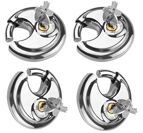 BAYLI Vorhängeschloss 4er Set 70mm - 4er Set wetterfeste Vorhängeschlösser (70mm) mit extra gehärtetem Stahlbügel für maximale Sicherheit. Ideal für Innen- und Außenbereich, schwer zu knacken und mit 2 Schlüsseln pro Schloss.