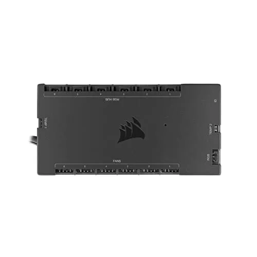 Corsair iCUE COMMANDER CORE XT - Digitale Steuerung für bis zu 6 PWM-Gehäuselüfter und 264 RGB-LEDs, intelligente Lüftererkennung und präzise Temperaturüberwachung