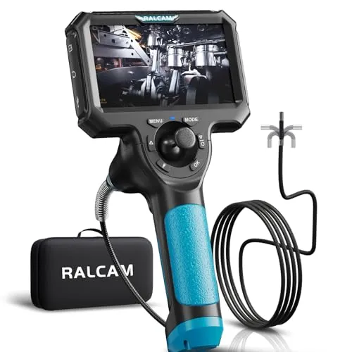 Ralcam Endoskopkamera mit Licht, Endoscope Camera mit 360° beweglichem Kopf, 5