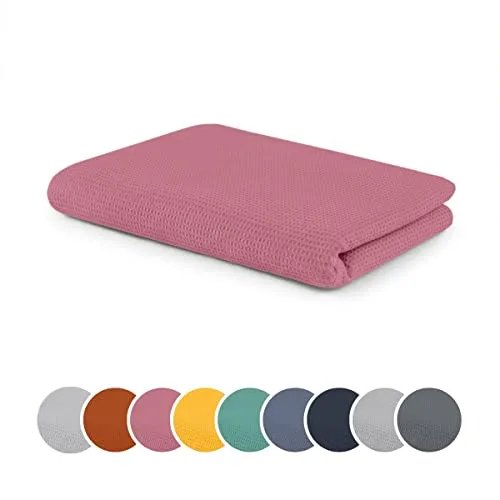 sleepling Kuscheldecke Waffeloptik 150x200 cm - Bettdecken: Hautsympathische, temperaturregulierende Decke aus 100% Baumwolle in Waffeloptik – ideal für gemütliche Stunden auf Sofa und Terrasse.