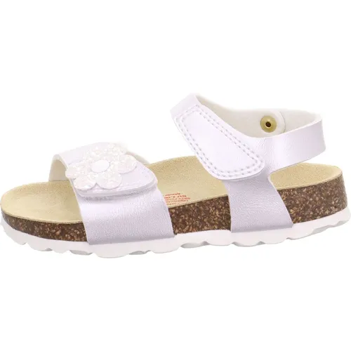 Superfit Sandalen Mädchen 31353436323136 Weiß 33 EU - Modische Sandaletten für Mädchen, mit weitenverstellbaren Klettverschlüssen und anatomisch geformtem Naturkork-Fußbett für höchsten Tragekomfort und optimale Passform.