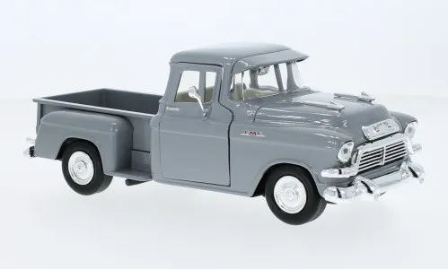GMC Blue Chip Pick Up 1957 creme Modellauto 1:24 - Detailgetreues Modellauto im Maßstab 1:24, mit öffnender Motorhaube und Türen. Hochwertiges Die-Cast-Material sorgt für Langlebigkeit. Ideal für Sammler und Liebhaber von klassischen Fahrzeugen.