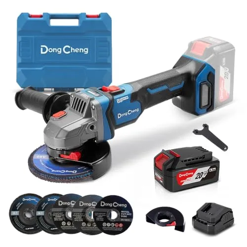 DongCheng Akku-Winkelschleifer 20V, Ø 125mm, 1000W, bürstenlos, 1x4.0Ah