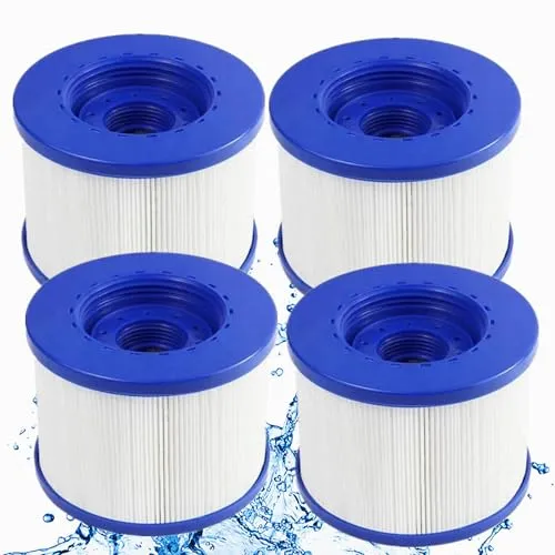 woejgo Pool Filter für Spa Filterpatrone Filter, Kartusche mit Schraubgewinde für Spa,Geeignet für Spa,Spa zubehör Ersatz Hot Pool Filterpatrone.(4pcs)