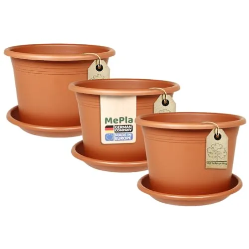 MePla Pflanzkübel Set Cylindro ø 60 mit Untersetzer