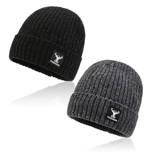 TUONYIS Mütze Herren wintermütze Herren mütze Beanie Herren wintermütze mit dickem warmem Futter, wintermützen für Damen und Herren, strickmütze Thermo für Herren.