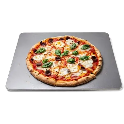 FEVIUS Backstahl Pizzastein – 38 x 33 cm für Backofen & Grill