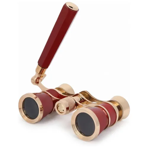 Fernglas Theaterbrille Opernglas 3-fach 25 mm rot BAK 7 Prisma Kompakt Leicht