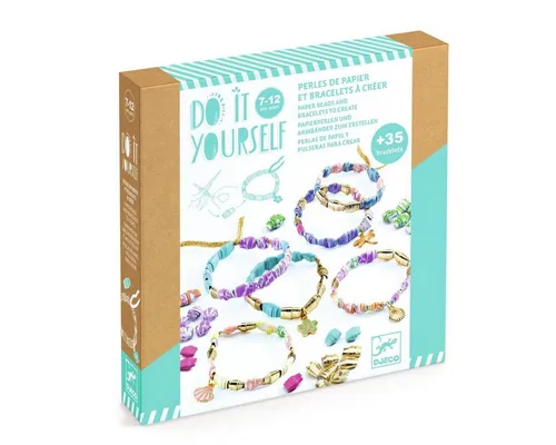 DJECO Kreativset DIY: Papierperlen Stylish & Gold Bastelset DJ07972