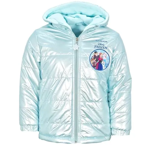 Disney Die Eiskönigin Elsa Kinder Winterjacke – Blau, Größe 92 - Bezaubernde Winterjacke mit Elsa-Motiv für Mädchen, aus strapazierfähigem Polyester und kuscheligem Fleece-Innenfutter. Ideal für kalte Tage, mit Kapuze und praktischem Reißverschluss.