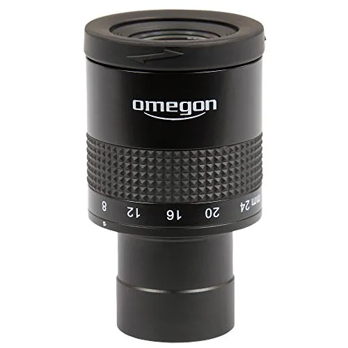 Omegon Teleskop Magnum Zoomokular 8-24mm 1,25'' - Teleskope: Ultraleichtes Zoomokular mit stufenloser Brennweite von 8-24mm für optimale Vergrößerungen, ideal für Einsteiger und Brillenträger.