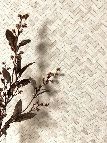 Newroom Vliestapete Beige Rattan-Optik - Tapete in Rattan-Optik, ideal für Wohnzimmer, Schlafzimmer und Küche; wasser- und dampfbeständig, perfekt für Nassbereiche und leicht zu verarbeiten.