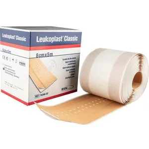 Leukoplast Pflaster Classic, 1 Rolle, atmungsaktiv, 5m x 8cm