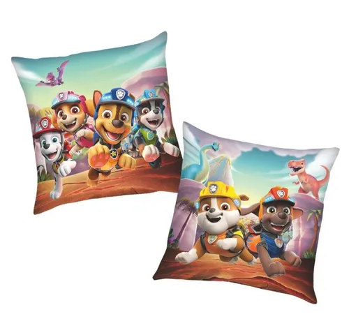 PAW PATROL Dekokissen Dino Rescue Paw Patrol 40 x 40 cm Kinder Deko-Kissen Wende-Motiv