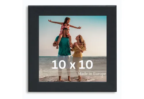 Victor (Zenith) Bilderrahmen Klee, Bilderrahmen Schwarz 10x10 cm, Bilderrahmen Modern, Holzrahmen