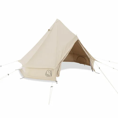 Nordisk Asgard 12.6 Baumwollzelt - Geräumiges 6-Personen Glockenzelt aus technischem Baumwollmaterial, bietet hervorragenden Wohnkomfort mit Moskitonetz und einfacher Aufbau durch verstellbares Mittelgestänge.