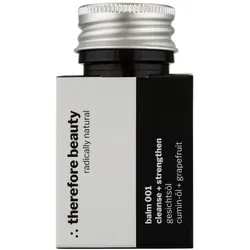 therefore beauty balm 001 Cleanse + Strengthen 30 ml - Leichtes Gesichtsöl für fettige und unreine Haut. Zieht schnell ein, reguliert die Talgproduktion und sorgt für ein klares Hautbild – ganz ohne synthetische Zusätze.