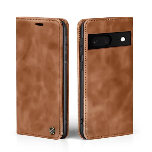 Handy Hülle für Google Pixel 8 Klapp Magnet Smartphone Cover Case Braun