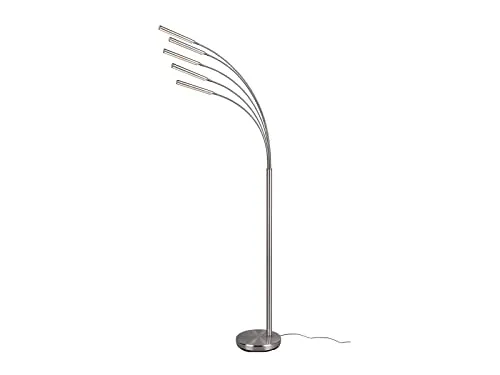 TRIO R41031507 LED Stehleuchte Reed | Dimmbar & Memory-Funktion - Stehleuchte für modernes Wohnen, mit 5 flexiblen Armen und 1750lm Helligkeit. Ideal für stilvolle Büros oder Wohnzimmer, einfach zu bedienen mit dimmbarer Lichtintensität.