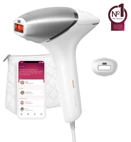 Philips BRI940 Lumea Prestige Epilierer - IPL-Gerät mit gepulstem Licht, sorgt für langanhaltend glatte Haut und kommt mit 4 Zubehörteilen für optimale Ergebnisse.