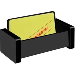 Wedo Visitenkartenhalter 634401 Black Office Acryl, schwarz, 1 Fach für 50 Karten