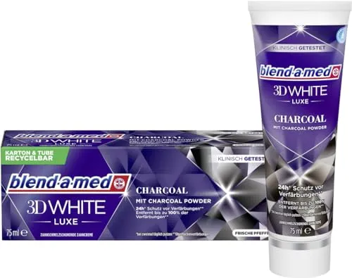 Blend-a-med Zahncreme 3D White Luxe Mit Aktivkohle, 75 ml